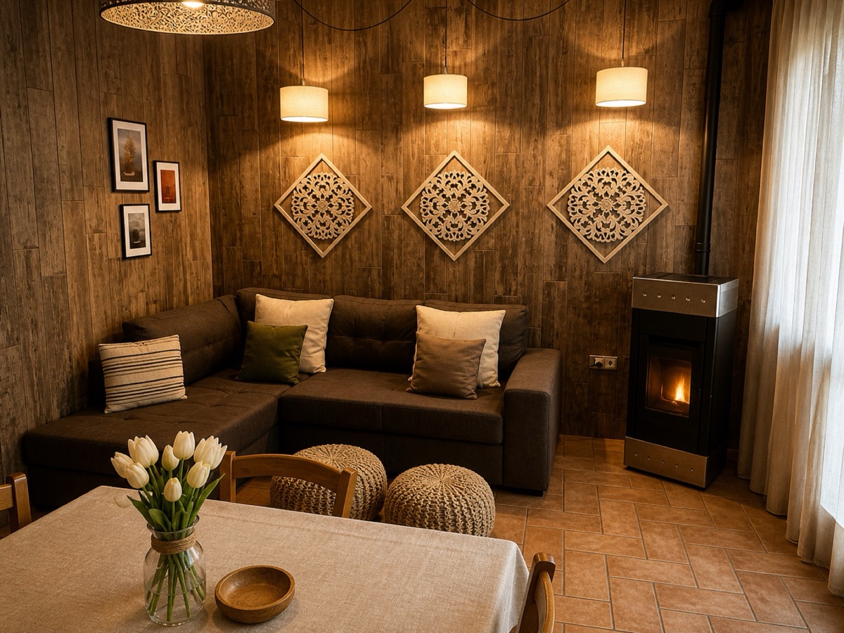 Moroccan-tiled fireside lounge